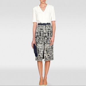 LK Bennett White Short Sleeve Arlo Blouse